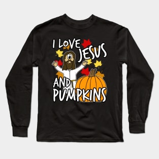 I Love Jesus And Pumpkins Christian Halloween Alternative Long Sleeve T-Shirt